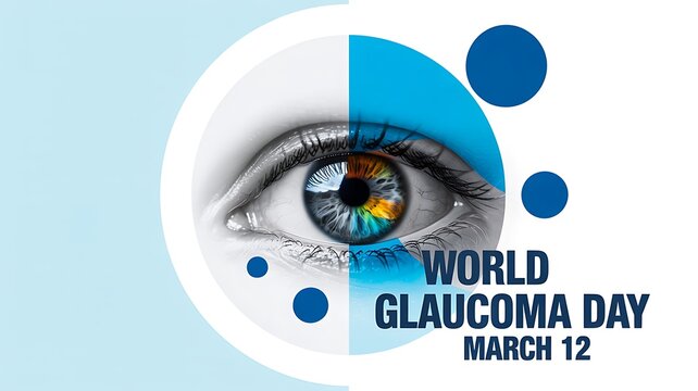World glaucoma day awareness eye health concept illustration
