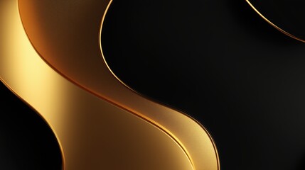Elegant Curved Gold and Black Background for Modern Design Projects