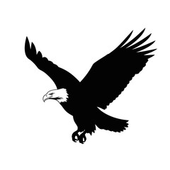 Obraz premium Eagle silhouette vector