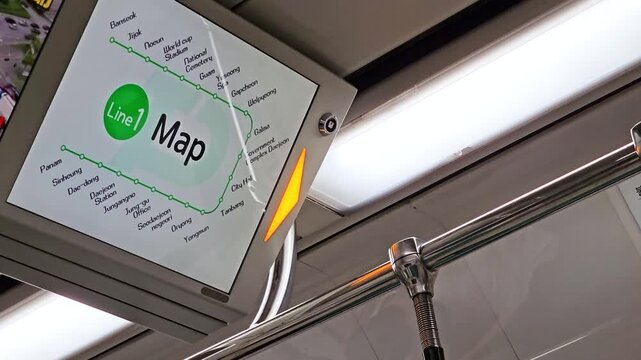 Daejeon, South Korea - 23 Jan 2023 : sign in the subway