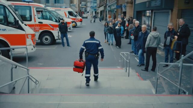 Paramedic in an emergency response.