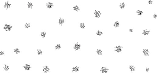Minimal scattered heart pattern background with small romantic icons