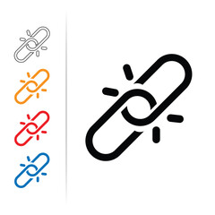 Broken Link Icon for Disconnected Content