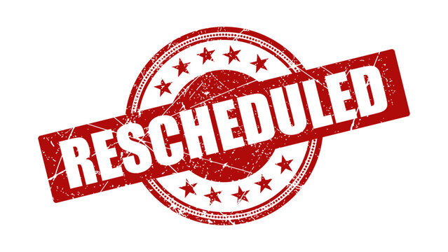 Rescheduled stamp with grunge texture