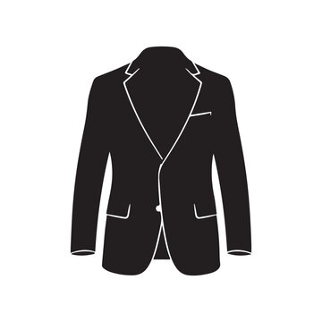 Men blazer silhouette isolated on white background vector illustration design