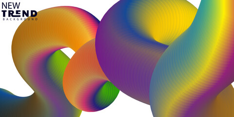 Dynamic Fluid Wave Abstract Background Design in Vibrant Gradient Colors