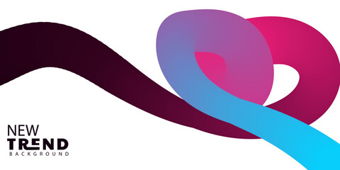 Modern abstract background with colorful gradient waves and trend concept