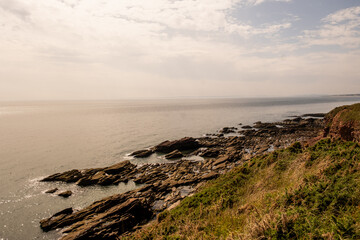 Vista panoramica costa scozzese