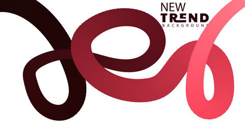 Modern Abstract Ribbon Background Design in Shades of Red and Burgundy