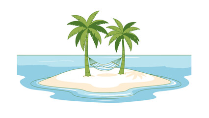 Fototapeta premium tropical island with palm tree