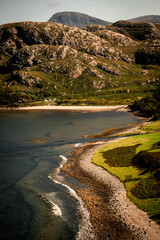 Vista panoramica costa scozzese
