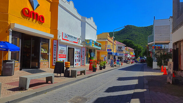 Philipsburg St. Maarten Caribbean Duty Free Shopping Area for tourists 01.02.2026