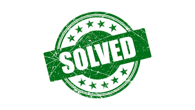 Solved stamp with grunge texture