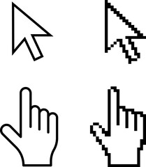 Four cursor icons