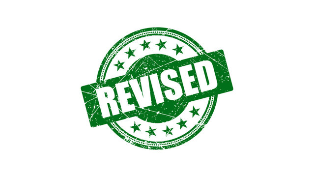 Revised stamp with grunge texture