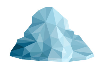 An isolated ice mountain on a white background.