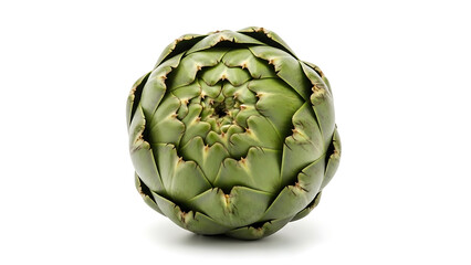 Obraz premium Freshly harvested green globe artichoke, a nutritious and delicious vegetable for healthy cooking