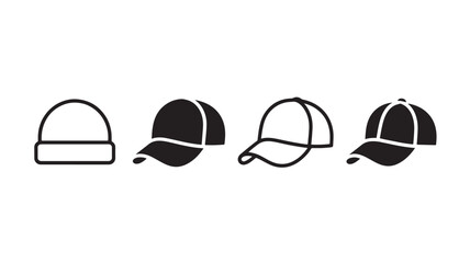 Baseball Caps in Minimalist Design with Simple Lines and Monochromatic Color Scheme for Sports Branding