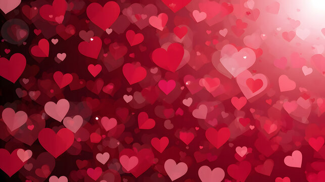 Red hearts pattern background for Valentine romance design