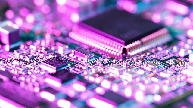 This closeup showcases the intricate details and components of a circuit board with precision and accuracy A datadriven visual representation of cuttingedge quantum computing