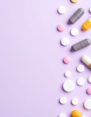 Pills and tablets assorted pharmaceutical medicines health concept
