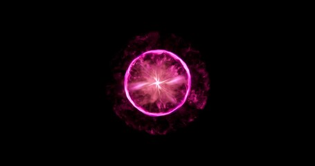 pink energy absorb effect on black background