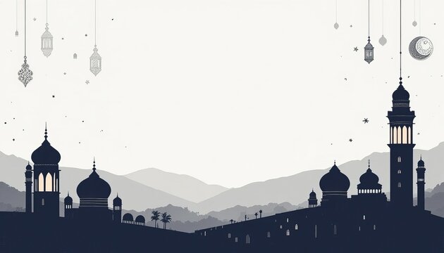 ramadan kareem style editable template background minimalist and islamic style eid mubarak iftar party