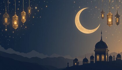 Ramadan kareem style editable template background minimalist and islamic style eid mubarak iftar party