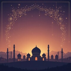 Ramadan kareem style editable template background minimalist and islamic style eid mubarak iftar party