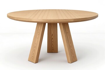 wooden table isolated on white