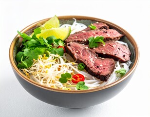 Vietnamesische Pho-Bowl mit Rindfleisch