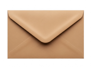 Sealed brown envelope on white background isolated on transparent background