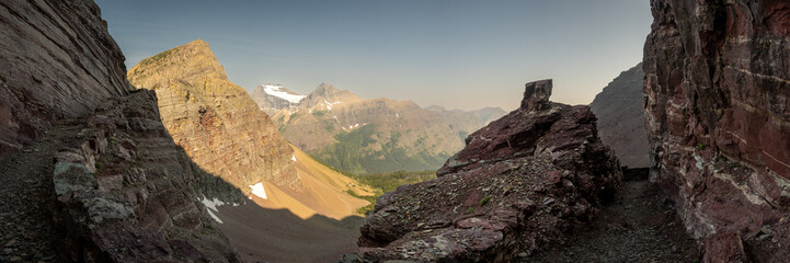 Panorama Of The Ptarmigan Tunnel Trail On The Western Side