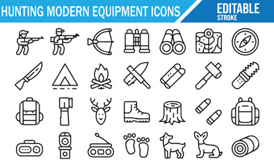 Fototapeta premium Vector Line Art for Hunter and Camper Gear