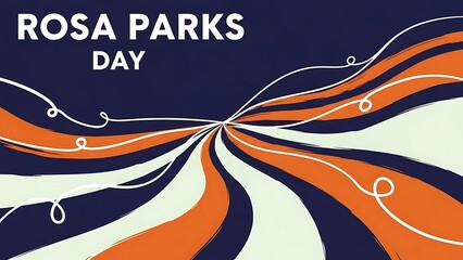 Celebrating rosa parks day with vibrant colors and dynamic design