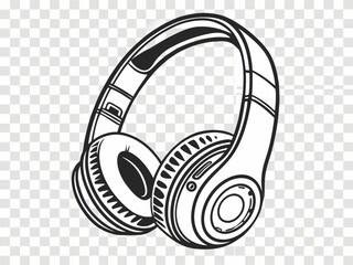 vector illustration of a headphones