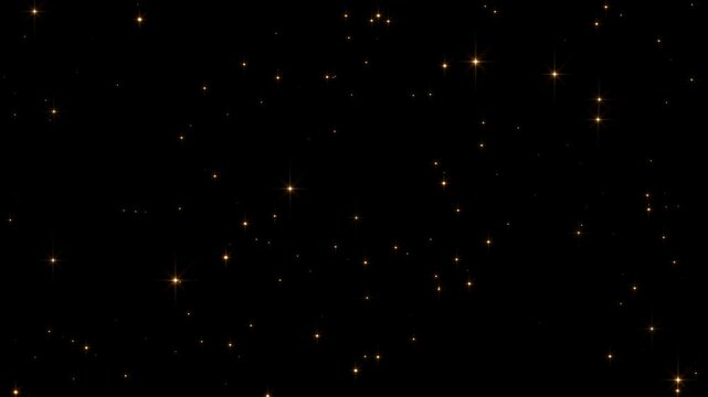 golden sparkle stars glitters alpha channel loopable animation,shiny glowing gold star twinkle isolated on transparent background social media motion design element