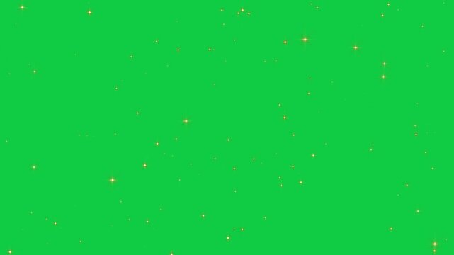 golden glitter shiny stars twinkle pattern on green screen animation ,chroma key luxury holiday christmas and new year social media motion design element