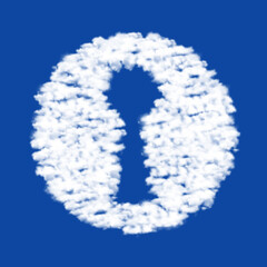 Fototapeta premium Clouds in the shape of a keyhole symbol on a transparent background. A symbol consisting of clouds in the center. Illustration on transparent background