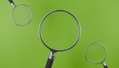 magnifying glass on colourful background