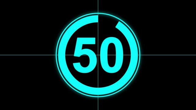 Circle countdown timer 55 seconds animation from 555 to 0 seconds, 55 Seconds countdown timer, Countdown timer, circle countdown animation for special deal Promotions.