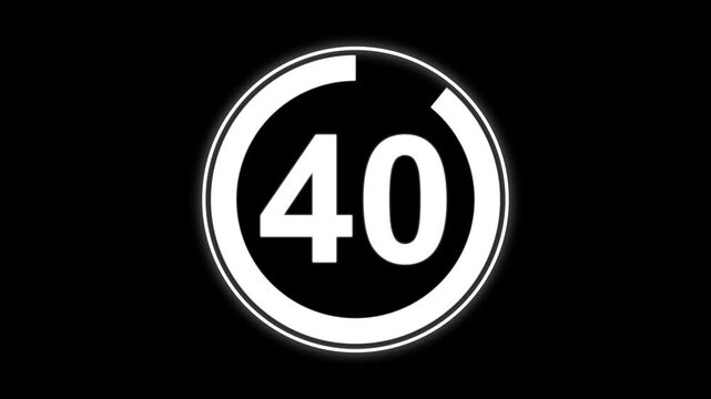 Circle countdown timer 45 seconds animation from 45 to 0 seconds, 45 Seconds countdown timer, Countdown timer, circle countdown animation for special deal Promotions.