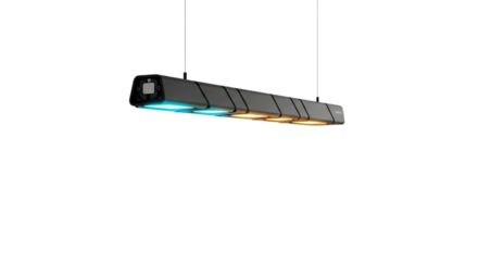 Modern led ceiling lamp isolated on white background for interior design