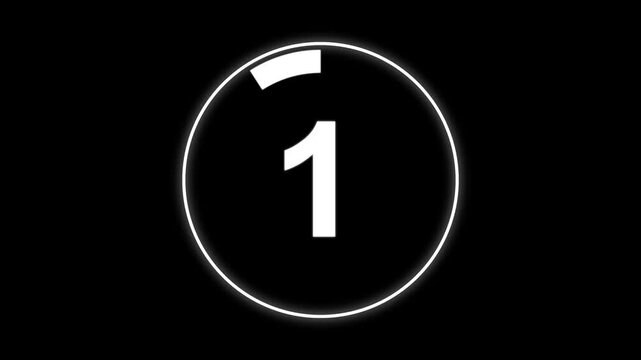 Circle countdown timer 5 seconds animation from 5 to 0 seconds, 5 Seconds countdown timer, Countdown timer, circle countdown animation for special deal Promotions.