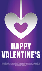 Happy Valentines Day Card Design.