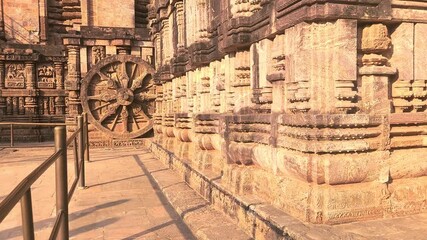 Konark Sun Temple, This Temple is a 13th-century CE Hindu Sun temple at Konark about 35 kilometres (22 mi) northeast from Puri city on the coastline in Puri district, Odisha, India