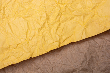 Crumpled paper texture.  Wrinkled color paper pattern.