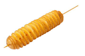 3d spiral potato skewer transparent background cutout png