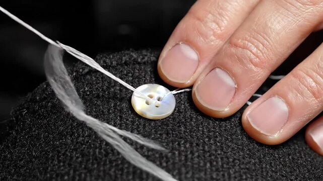 Sewing a Button - A Close-Up Guide to Hand Stitching.