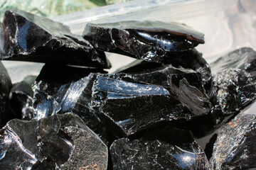 Semi precious stones background.